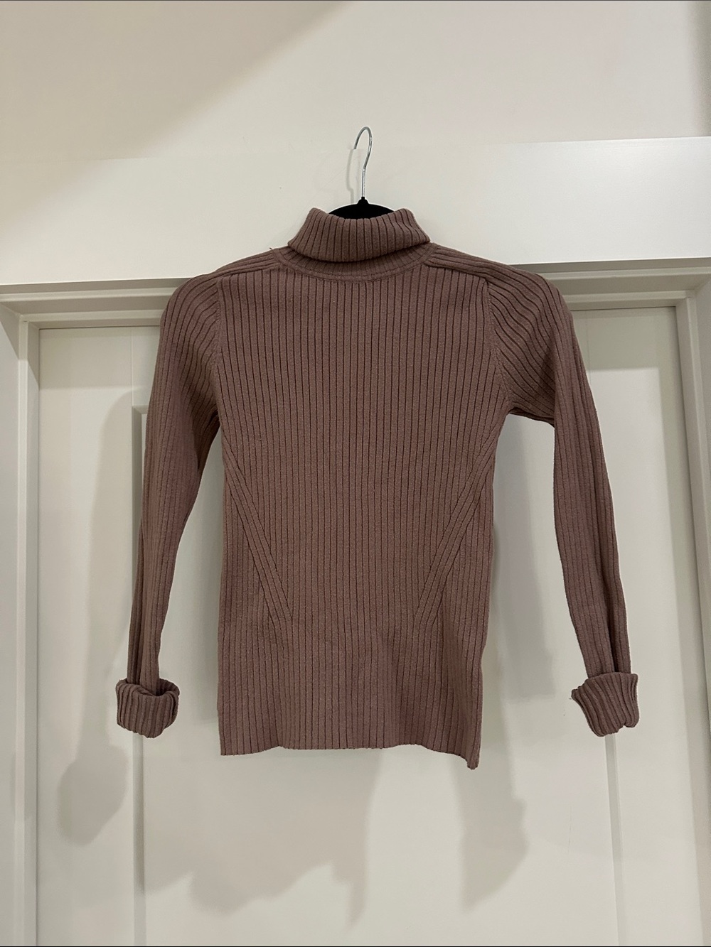 Philosophy Ribbed Turtleneck Sweater - Mauve Taupe